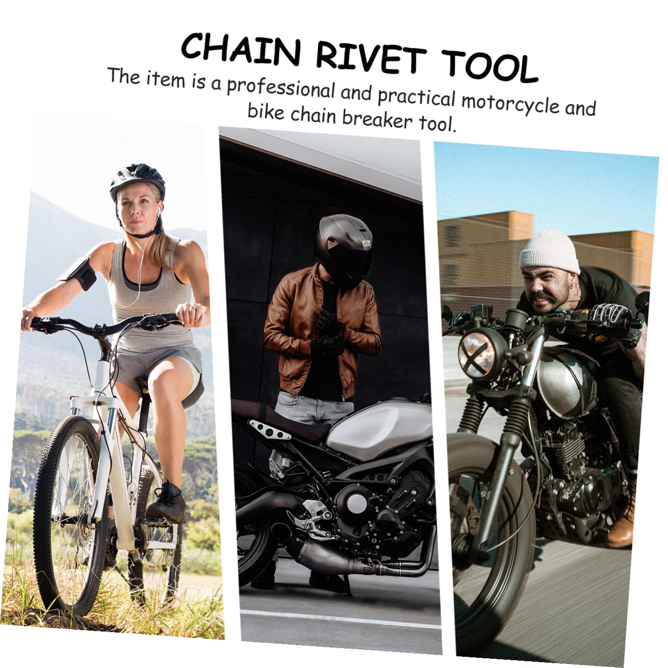 SUPVOX 1pieza Herramienta De Reparación De Cadena para Bicicletas y Motocicletas Desmontador De Eslabones Diseño Ergonómico Herramienta y Reutilizable para Mantenimiento De Cadenas