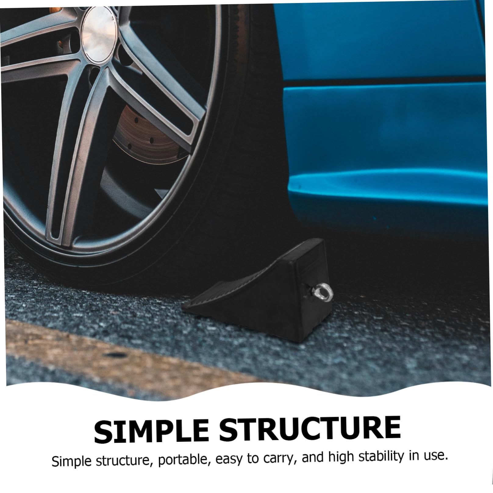 UPKOCH 2stücke Reifenkeile aus Gummi für Garage Radstopper mit Antirutschmatte für Auto Parken Gummiparkblock mit Trageösen für Einfache Bewegung
