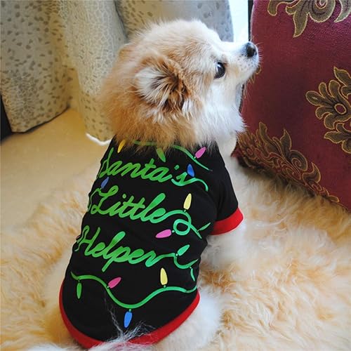 Miniatura 4 de Paquete de 3 camisas de Navidad para perros, ropa de copos de nieve, traje de Papá Noel, traje para cachorros, camiseta divertida para perros