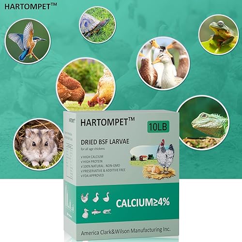 Miniatura 11 de HARTOMPET Better Than Dry Mealworms para pollos 2 libras – 85 veces más calcio que gusanos de comida – Aditivo para piensos de pollo sin OMG