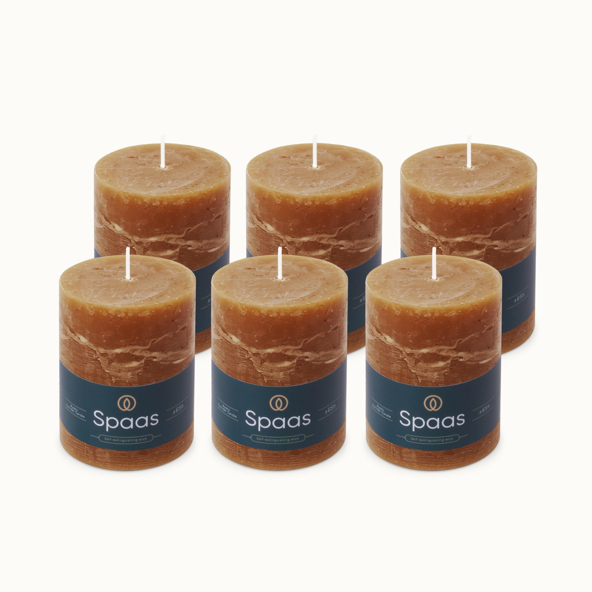 Velas rústicas sin perfume Spaas coñac que no interfieren con alérgenos 8