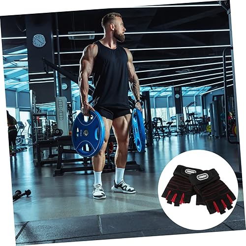 Miniatura 4 de BESPORTBLE 2pcs 1 Mens Gloves Up Gloves Gym Gloves Fingerless Gloves Motorcycle Gloves Exercise Gloves for Men Guantes De Gym para Hombres