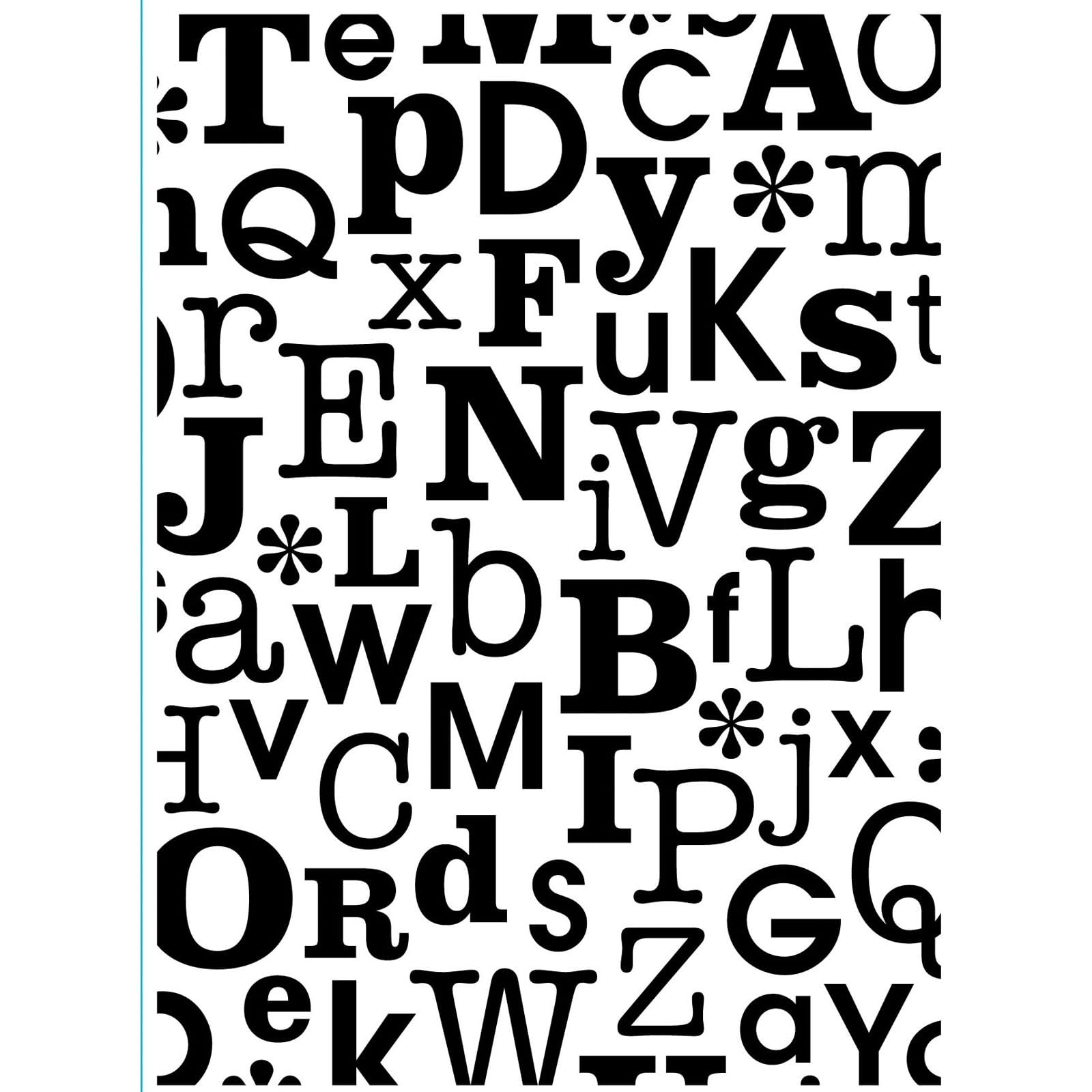 Vaessen Creative Embossing Folder Letters 5.75 x 4.21 inches - Embossing Folder for Card Making, Scrapbooking, Journaling - Reusable - Precise Results - for Embossing and Die-Cutting Machines