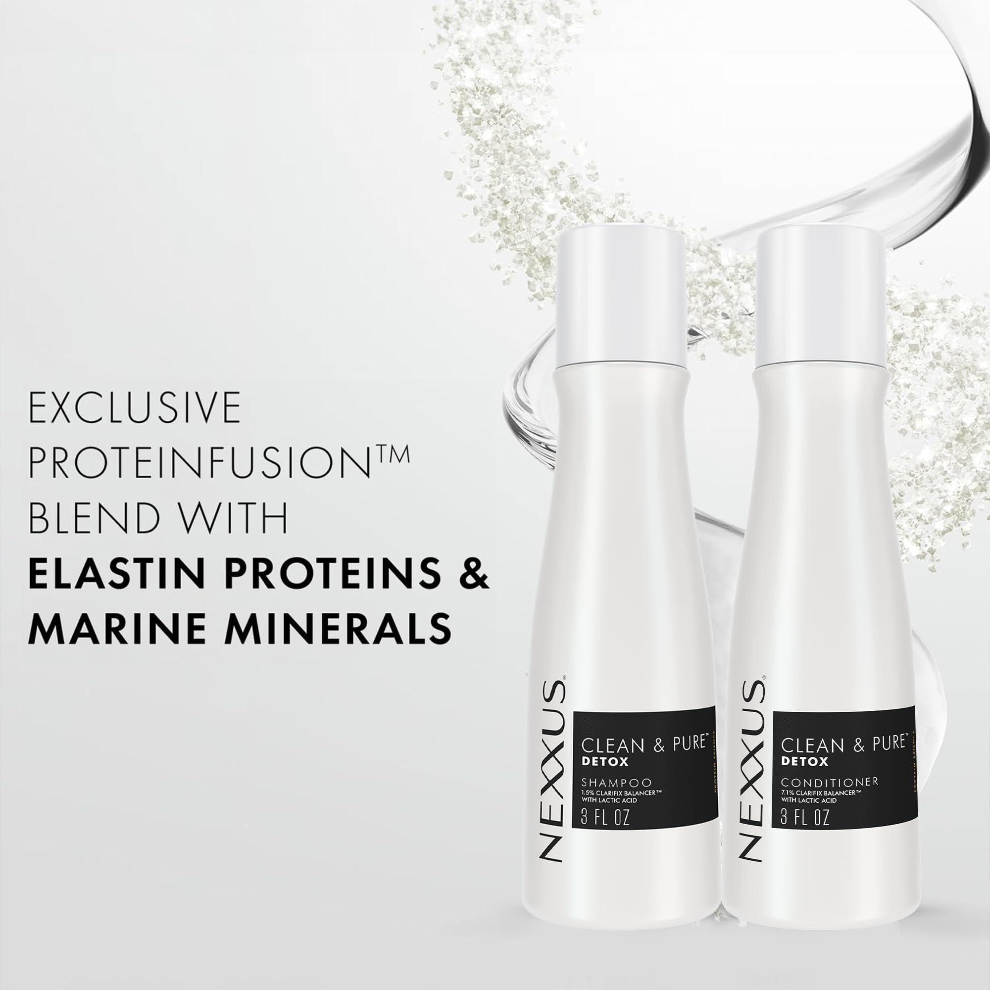 Amazon.com : Nexxus Travel Shampoo and Conditioner, Clean & Pure