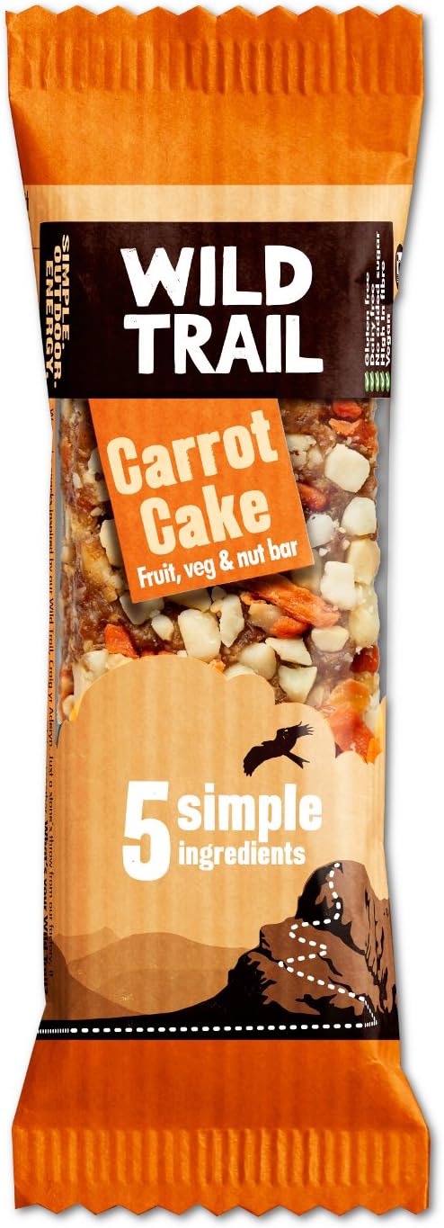 Wild Trail Carrot Cake Fruit, Veg & Nut Snack Bar 46g x 18 (18)