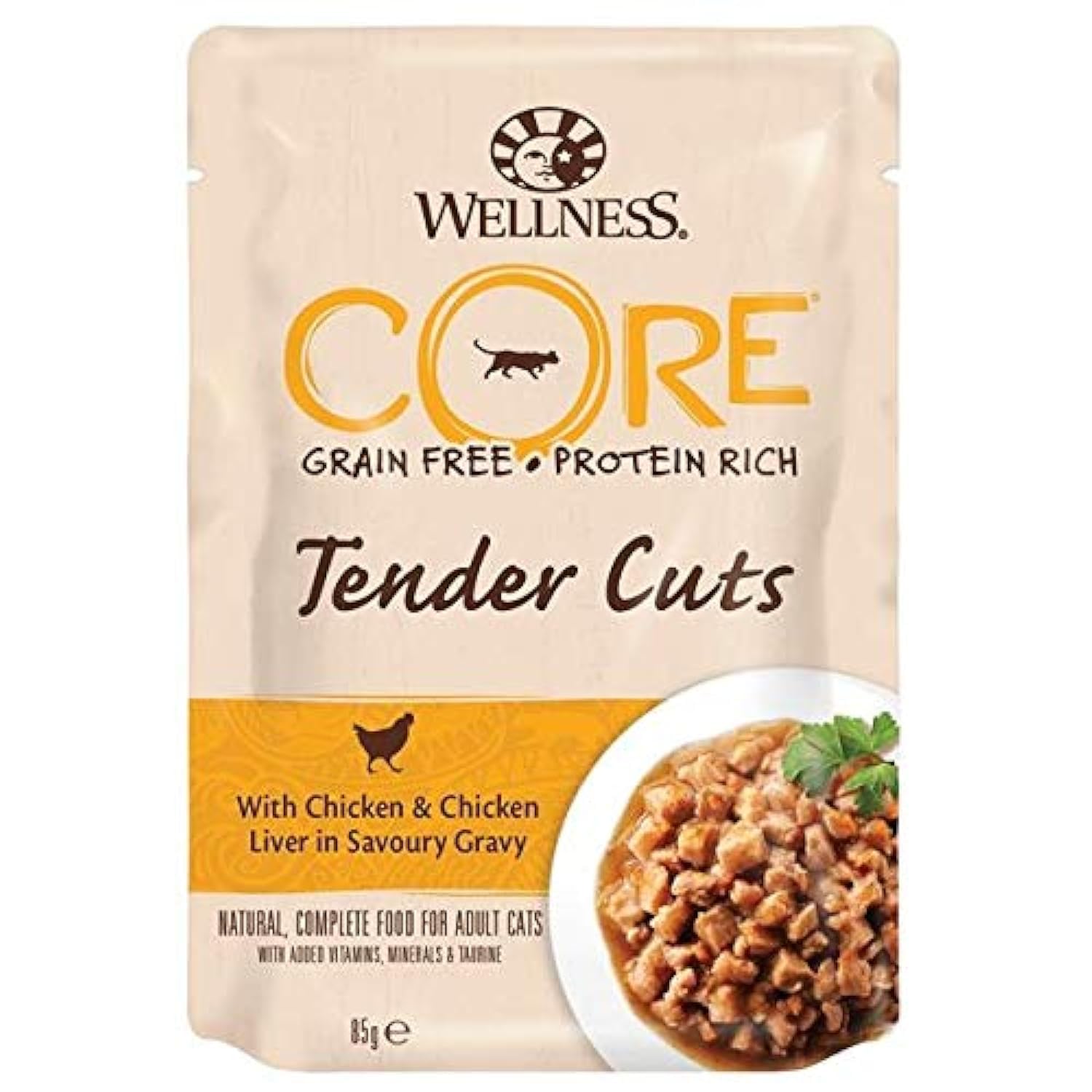 Wellness Core Tender Cuts Ch/ChLvr Cat 85g