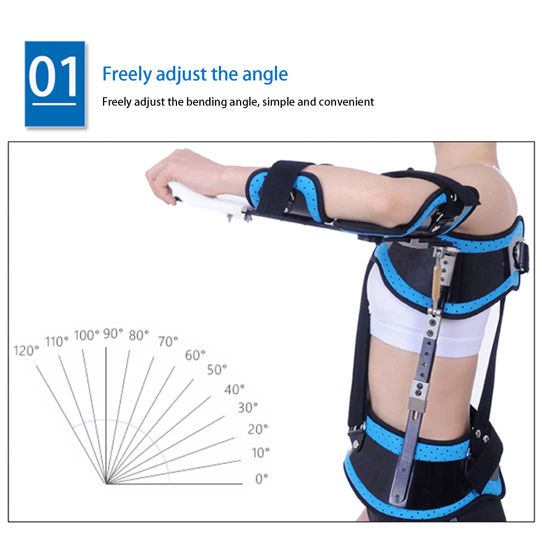Ortesis Abducción Hombro para Soporte Lesiones Fijación Hombro Multifunción Hombro Adulto ​Stent Fijo Cabestrillo Ortesis Hombro Ajustable Inmovilizador Adecuado Hombres Mujeres