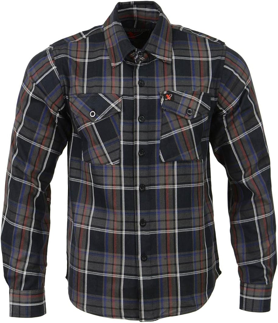 Milwaukee Leather MNG11637 Men's Black, Purple, Grey and Red Long Sleeve Cotton Flannel Shirt - Image 5