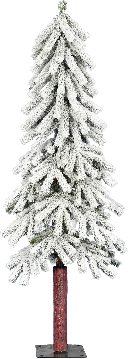 Vickerman 4' x 24" Flocked Alpine Artificial Christmas Tree