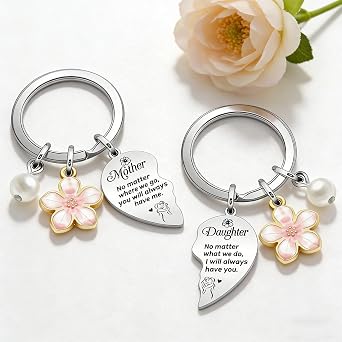 URSMART Mothers Day Gifts Women Keyring Keychain, Mom Gift Keychain for Mum Birthday Christmas Thanksgiving Retirement Gift Keychain