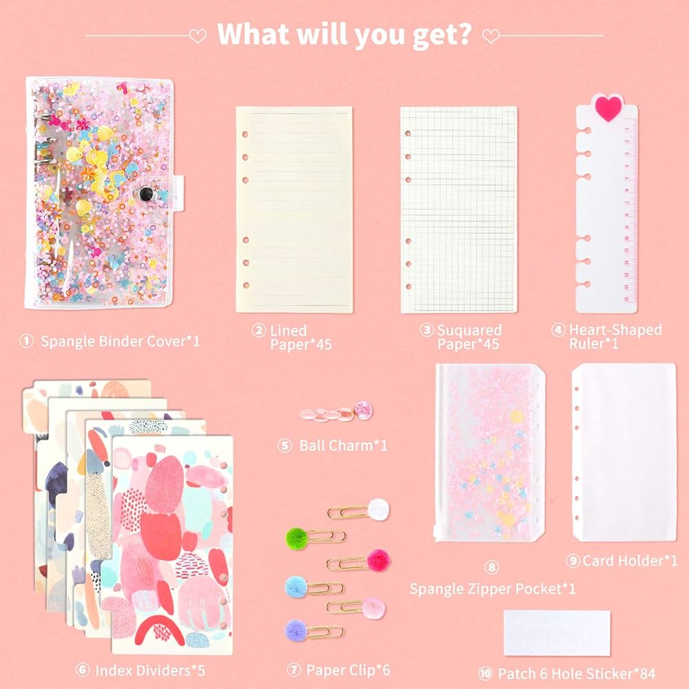 Amazon.co.jp: 2021 詰め替え可能 A5 ノートブックセット 6穴