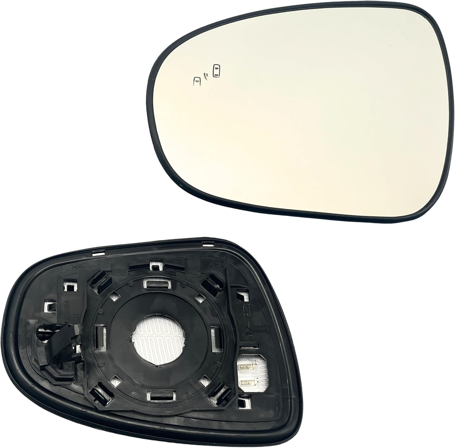 Left Driver Side Mirror Glass Heated With Blind Spot Without Auto Dimming Compatible with for Lexus ES350 ES300h GS350 GS450h 2013-2017, LS460 LS600h 2013-2016, CT200h, RC300 RC350
