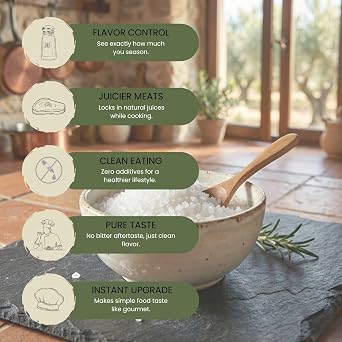 Minton & Donello Coarse Natural Sea Salt 750g – Unrefined Salt with Clean Mineral Taste, Great for Cooking, Finishing Dishes, Rubbing Meats, Baking & Enhancing Everyday Meals