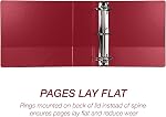 Samsill Durable 4 Inch Binder, Made in The USA, Locking D Ring Binder, Customizable Clear View Cover, Red, Single, Holds 775 Pages