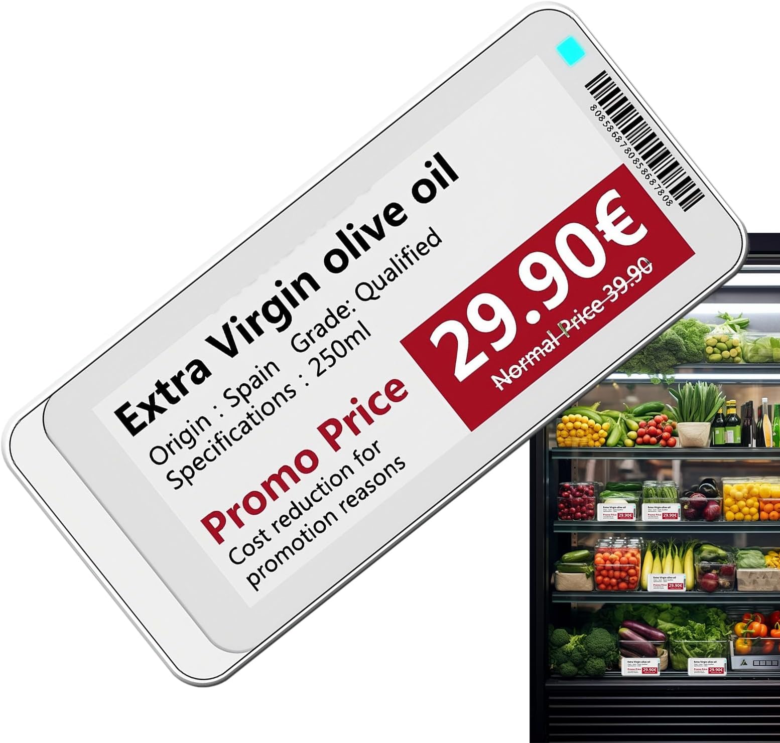Electronic Shelf Label - Smart Display With Electronics For Supermarket Prices | Wireless Electronic Labels For Retail Stores, Signage
