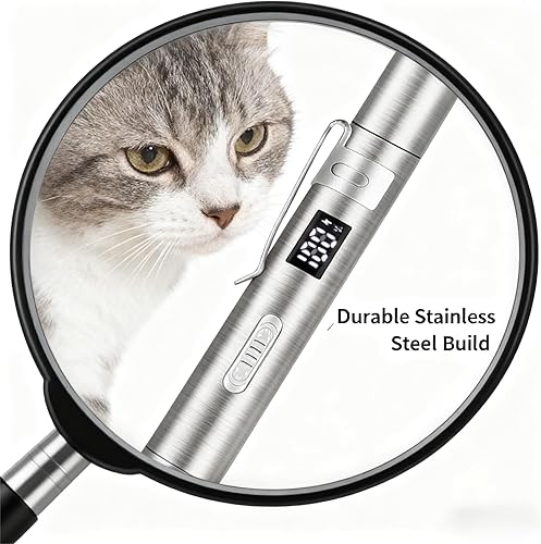 Miniatura 6 de Juguetes para gatos para interiores, pantalla de cantidad eléctrica, recargable por USB, 3 modos de luz, 7 patrones ajustables para juegos de