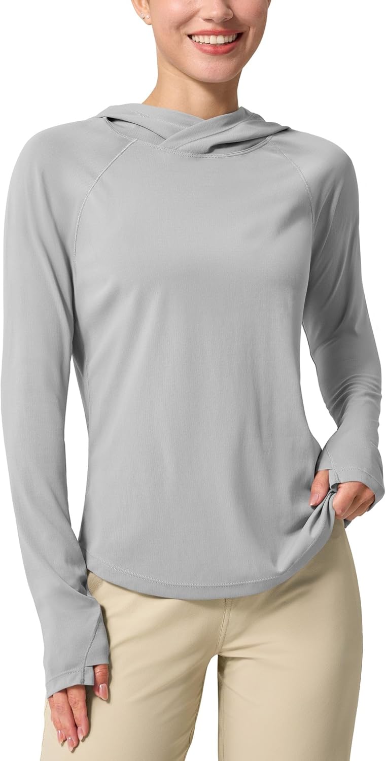 Willit Women's Sun Hoodie UPF 50+ Long Sleeve Sun Shirts Lightweight SPF UV Hiking Fishing Swim Travel Shirts