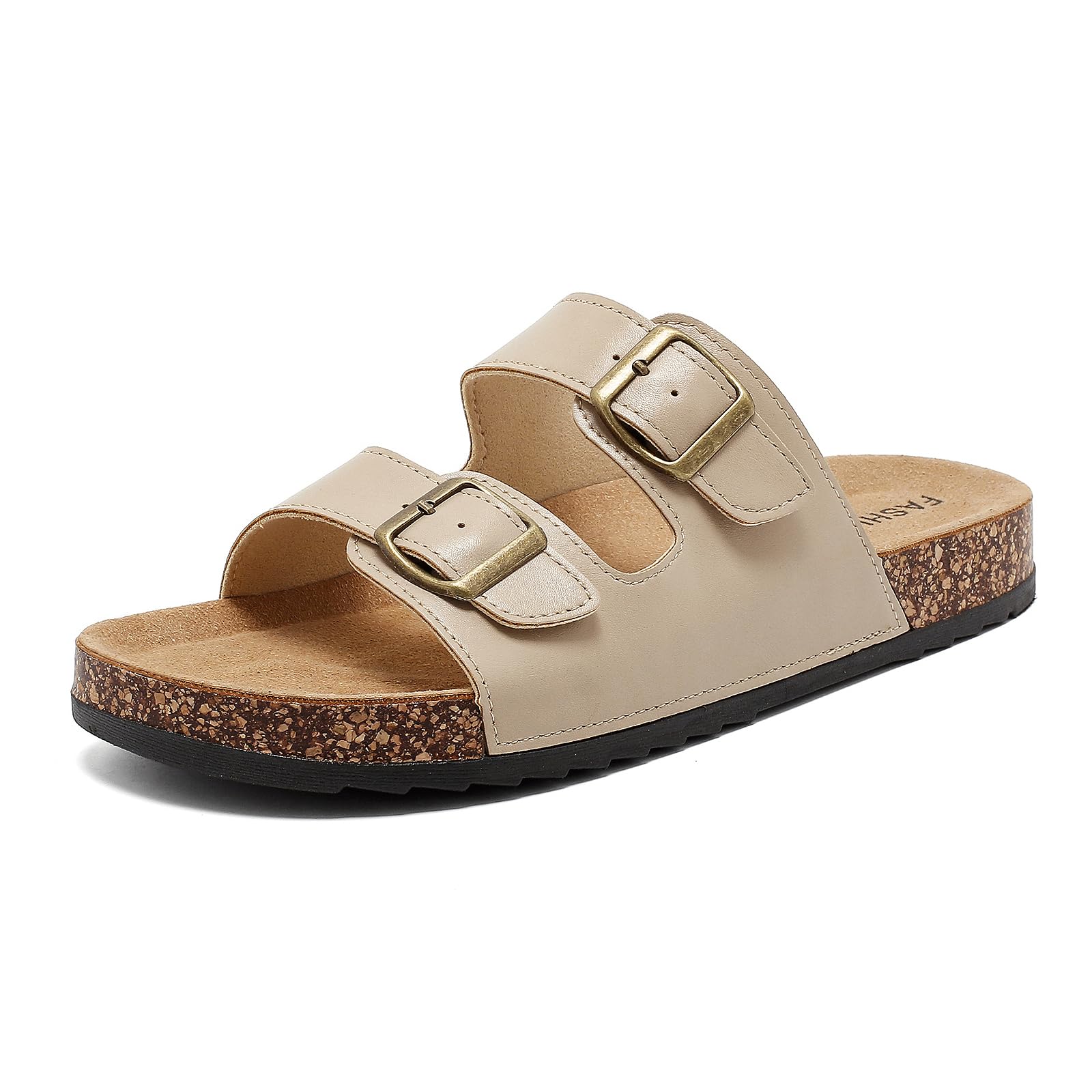 zaxunai Pantoletten Damen Herren, Sandalen Schlappen Sommer Mit Kork, Rutschfest Latschen Zehentrenner