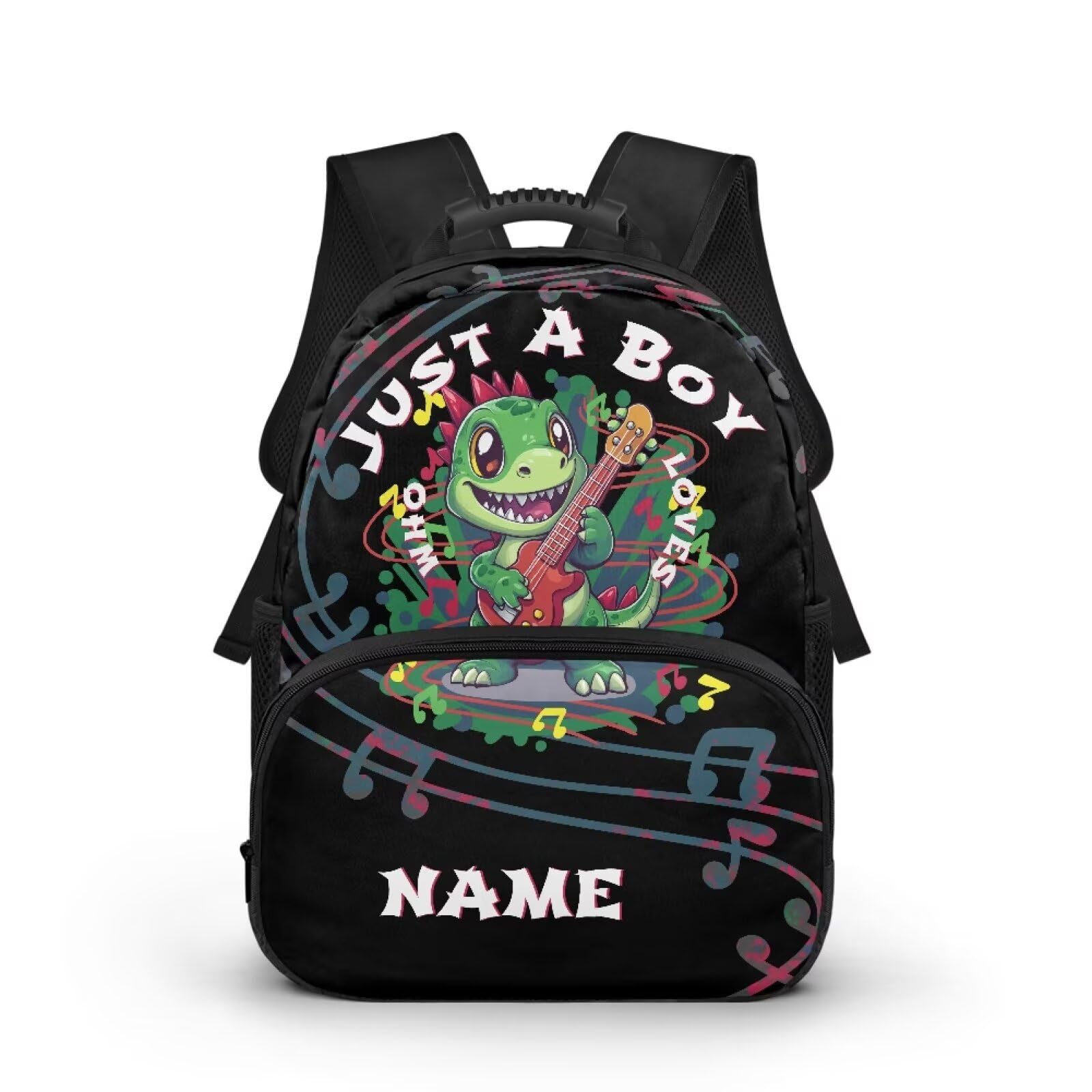 COEQINE Mochilas para adolescentes para niños de 6 a 8 años, etiquetas de nombre de dinosaurio, mochila escolar personalizada para niños pequeños, mochila de primer grado con bolsillo frontal para