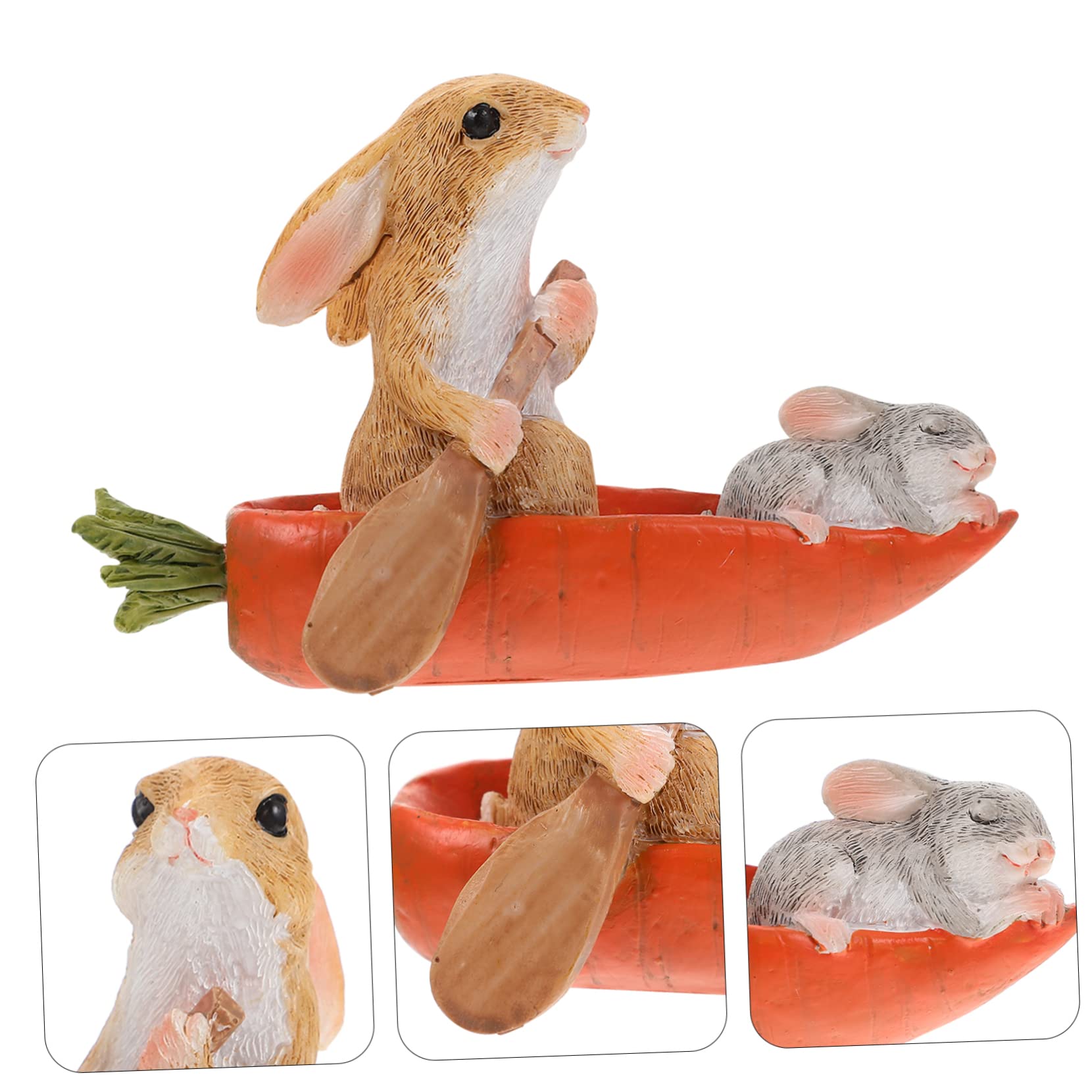 STOBAZA 3stücke Dekorative Kaninchenstatue Niedliches Bunny- Für Schreibtisch Resin Hase Für Garten Bonsai Spielzeug Für Leicht Für Sammler Und Dekoration