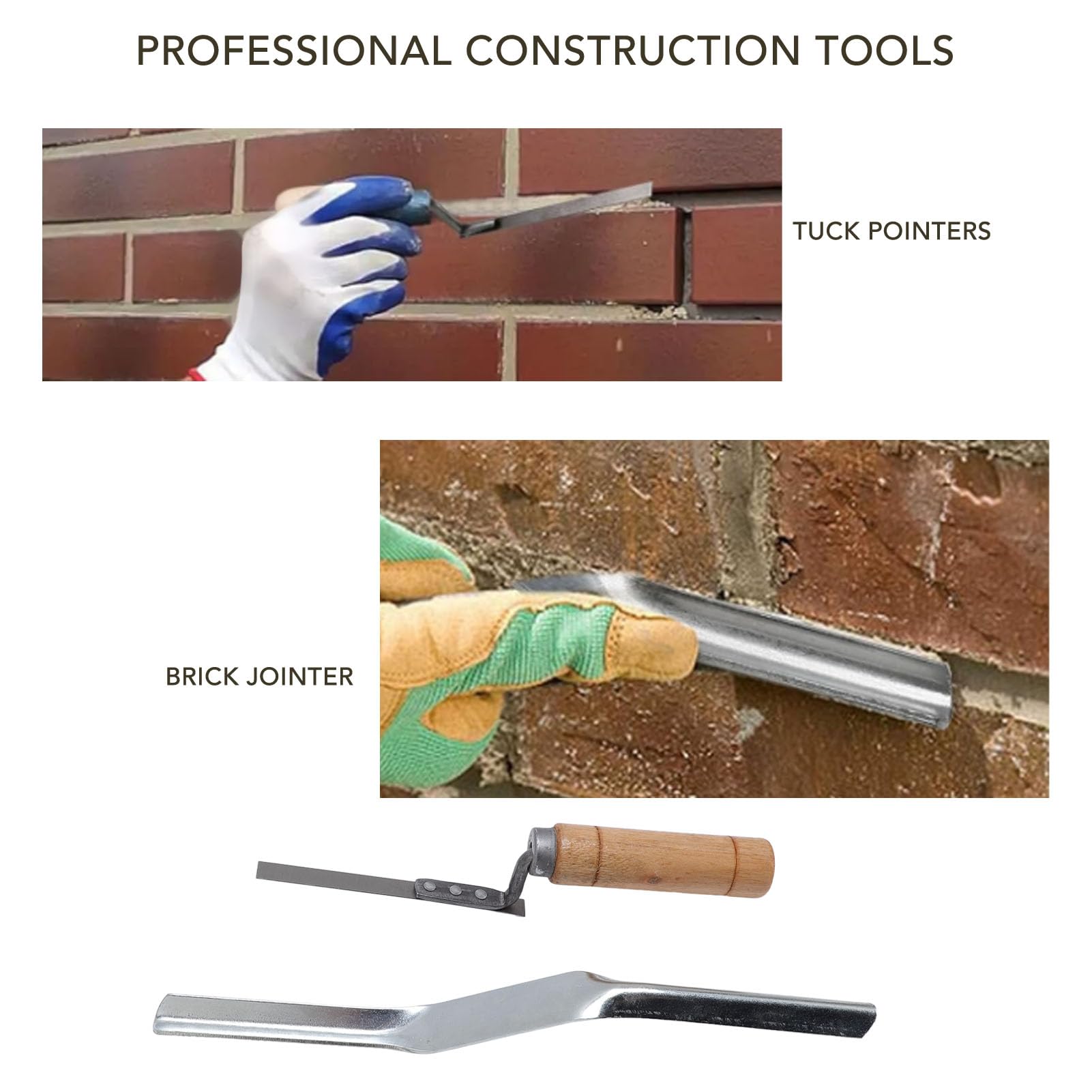 Tile Grout Masonry Mortar Bag with Brick Jointer and Tuck Pointer Reusable Easy To Clean Cement Sealer Bag Piping Bag - Image 3