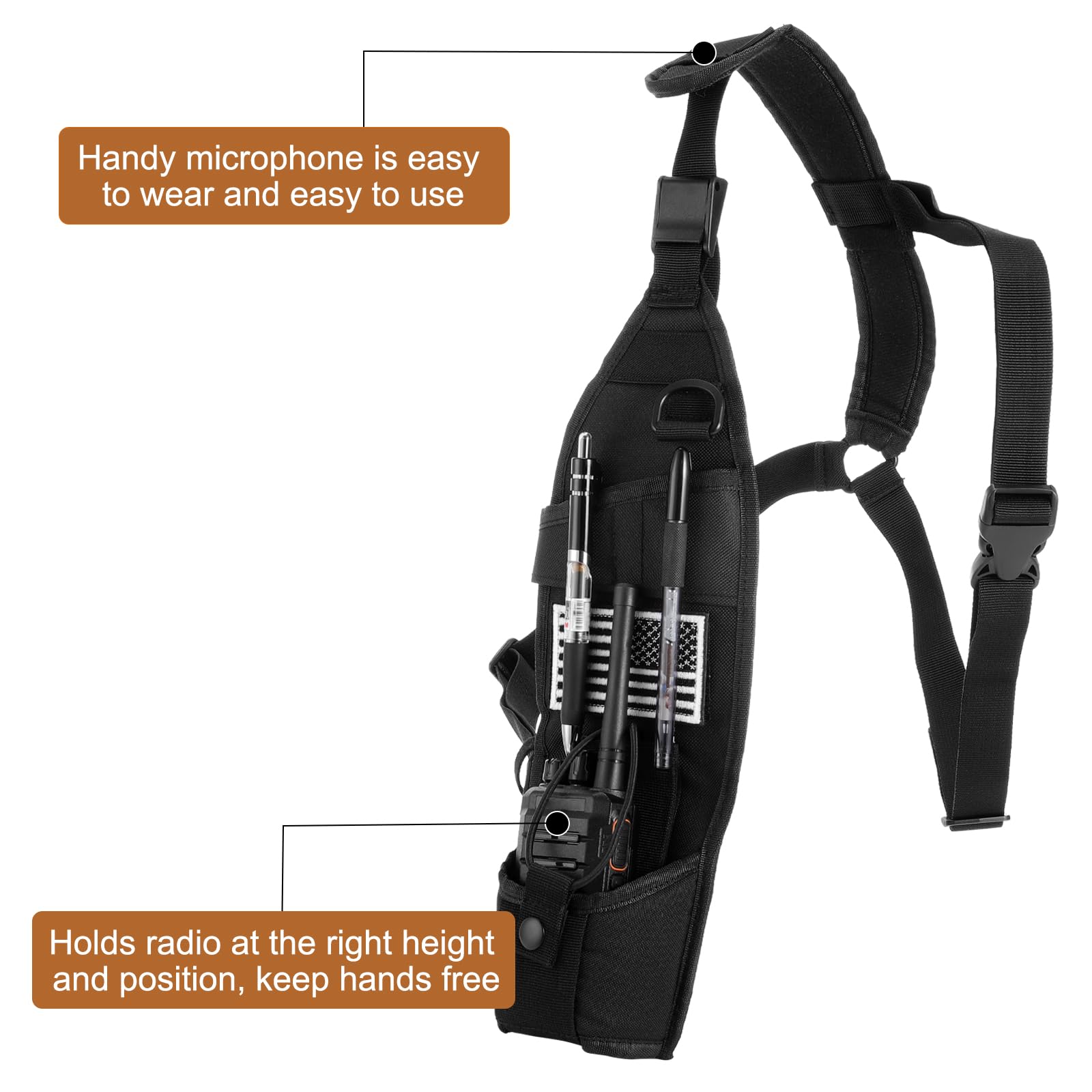 Amazon.com: abcGoodefg Universal Radio Shoulder Holster Chest