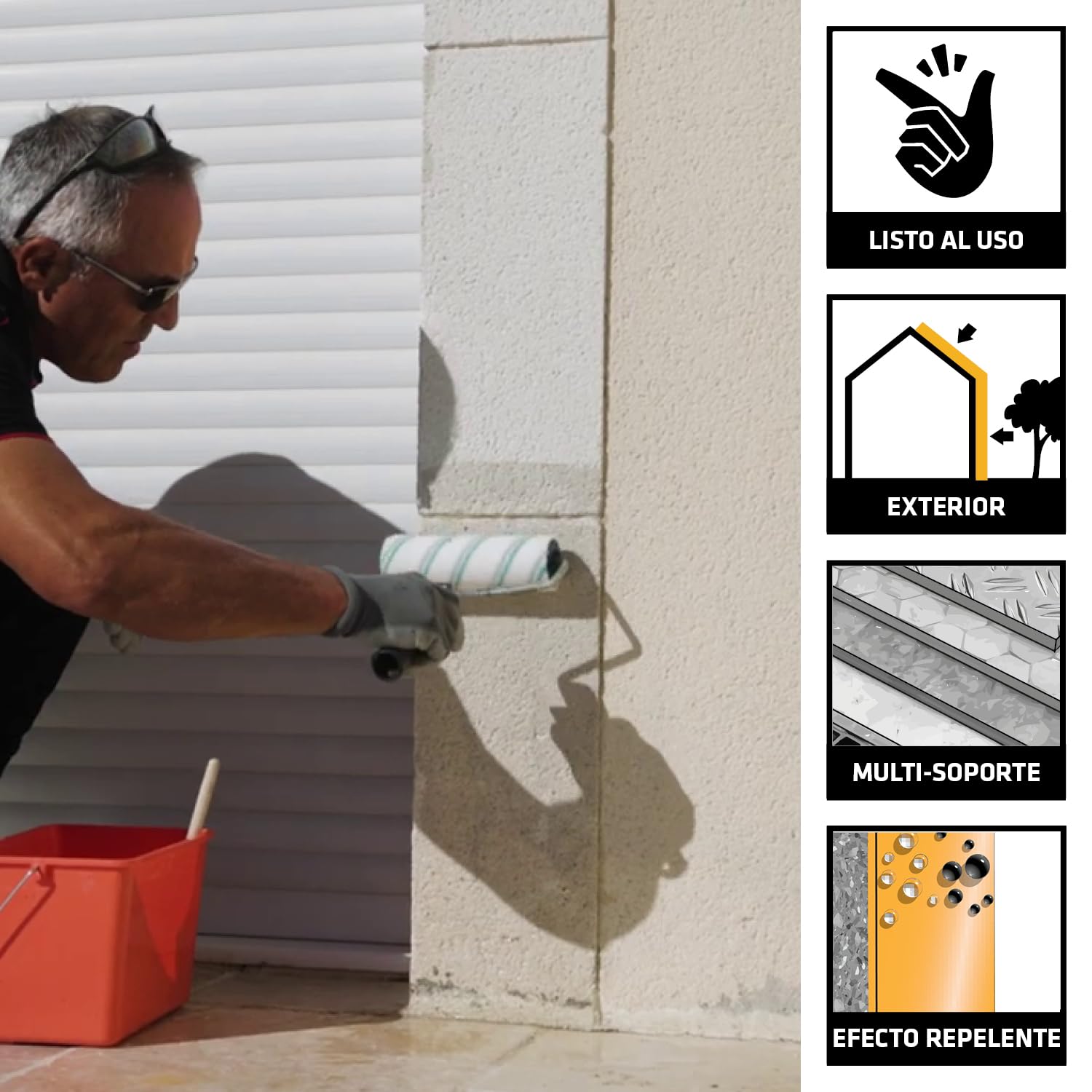 Sikagard 711 ES, Impregnante hidrófugo para fachadas, efecto repelente, Incoloro, 5L