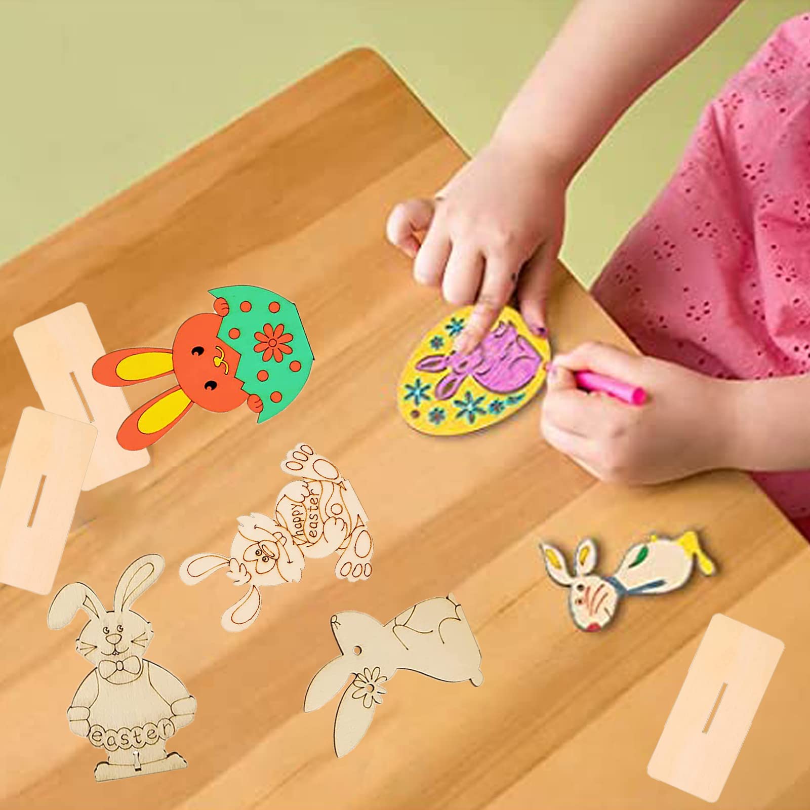 Décoration De Lapin De Pâques, Bricolage En Bois, Lapin De Pâques Pour