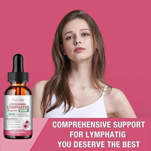 Miniatura 5 de Paquete de 2 gotas de drenaje linfático liposomal extra potentes de 3000 MG, 12 en 1, suplemento de drenaje linfático orgánico con raíz de bardana,