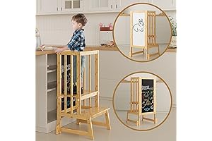 New 3-in-1 Kids Kitchen Step Stool with Chalkboard