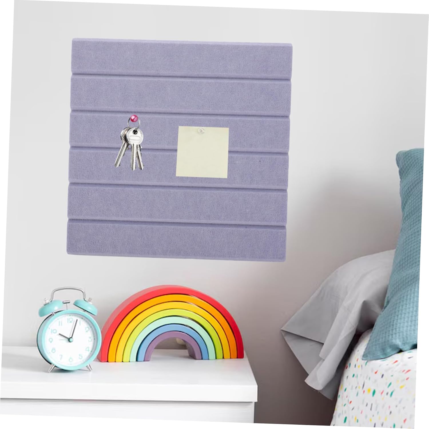 Gadpiparty 6pcs Felt Wall Tiles Self-Adhesive Bulletin Board Pin Boards for Photos Memo Notice Wall Panels