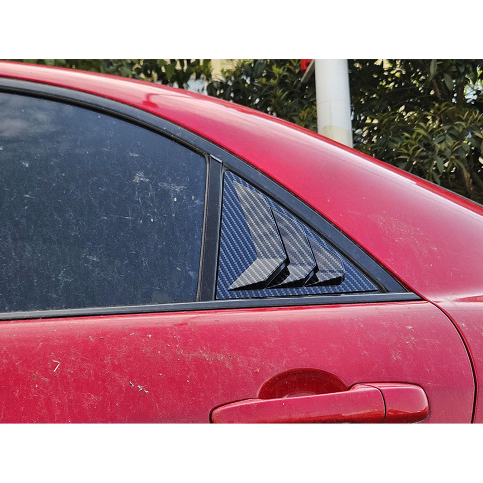 2 szt. do Mazda 6 2003-2016, tylne okiennice samochodowe żaluzje boczne, osłony, wykończenia, akcesoria zewnętrzne ABS, B Carbon Fiber Look