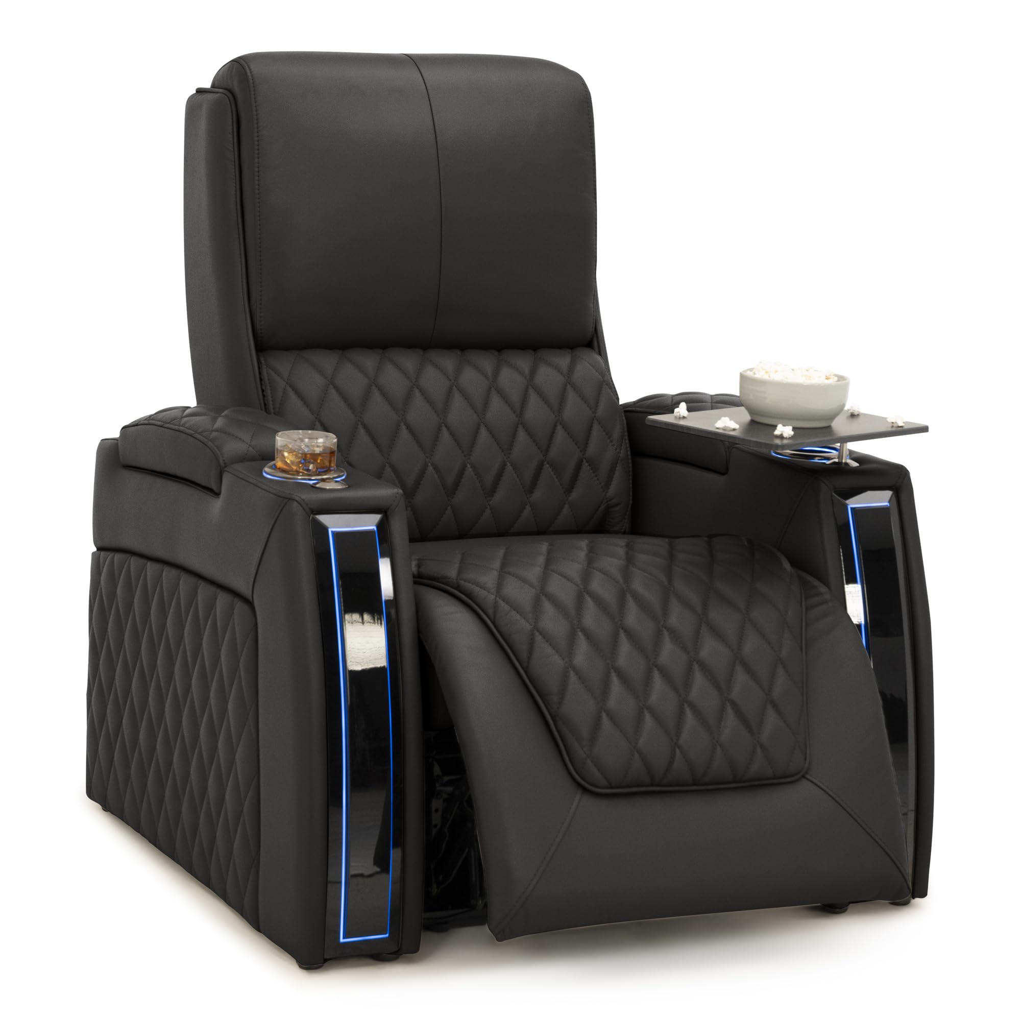 Seatcraft Apex Home Theater Seating, Living Room, Powered Headrest, Powered Lumbar, Powered Recline, Italian Leather, USB Charging, Single Recliner,