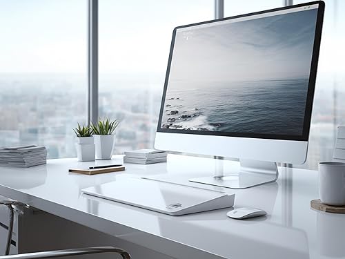 Miniatura 7 de Pizarra blanca de escritorio de vidrio pequeña con almacenamiento, 15.5 x 7 x 2 pulgadas, pizarra de escritorio de borrado en seco con marcadores,