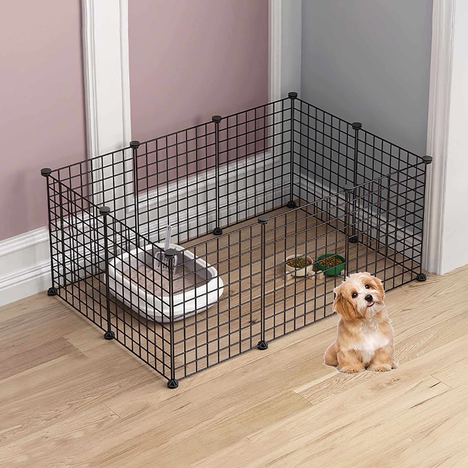 Gabbia per gatti - Gabbia per gatti Recinto per gatti da interno Recinto per gatti Trasportini per cani Gabbia per furetti Trasportini per cani Facile da pulire - Ampio spazio per esercizi I