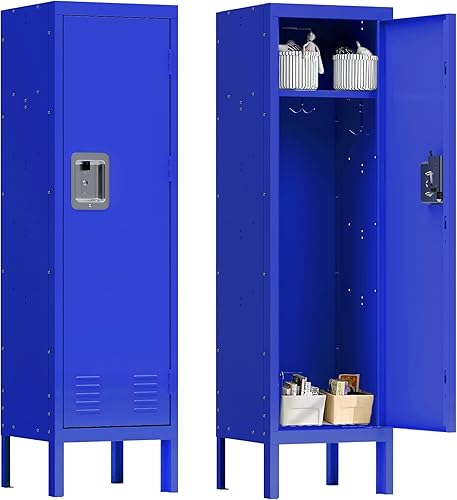 Armario de almacenamiento de metal para empleados, armario de metal con cerradura con puerta, armario de almacenamiento para dormitorio, armario de