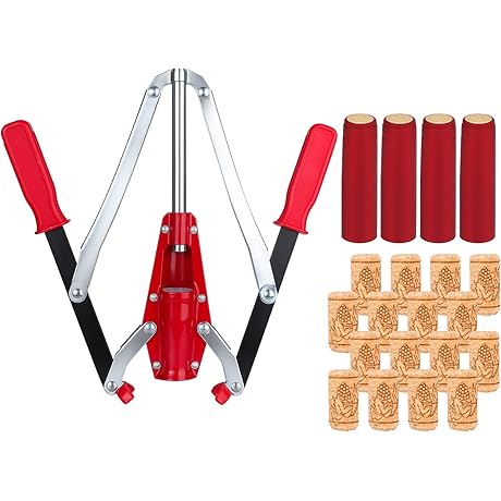 Double Lever Hand Corker – All-In-One Corking Tool Set for Wine, Beer, and Craft Brews