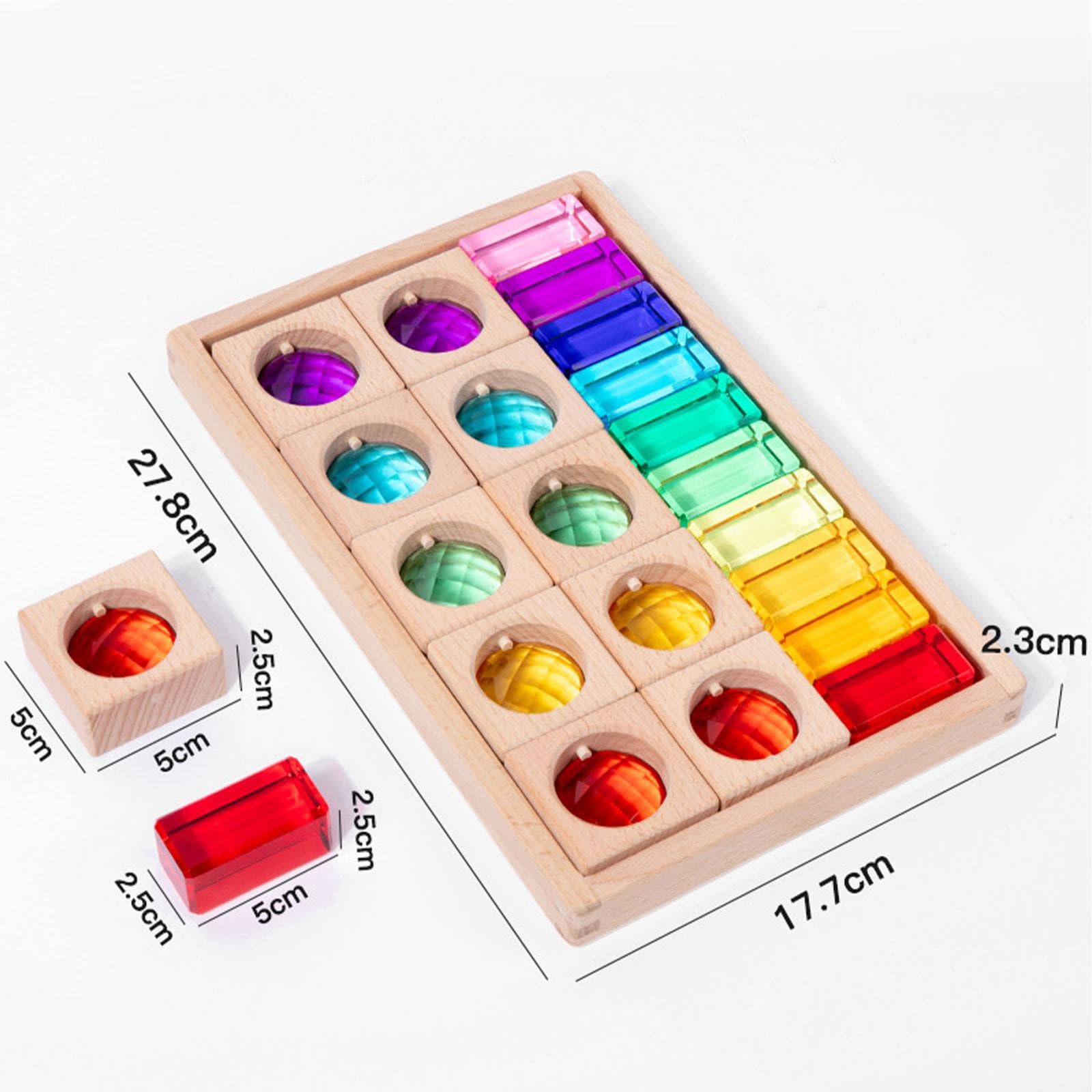 Gioco di Impilamento Dei Cubi, Gioco di Apprendimento Dei Colori, Apprendimento Precoce, Regali di Natale, Allenamento Sensoriale, Blocchi