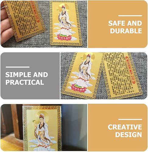 Miniatura 8 de Decoración de coche Accesorios de coche chino Feng Shui Kwan Guanyin Amuleto de Buda auspicioso para paz segura salud riqueza buena bendición