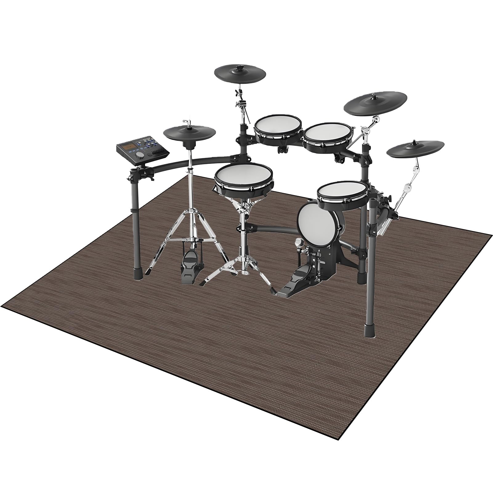 Tappetino antiscivolo per batteria, insonorizzante, per batteria acustica ed elettronica, professionale, per assorbire il rumore, grande, 210 x 180 cm, tappeto per musicisti accessori per batteria