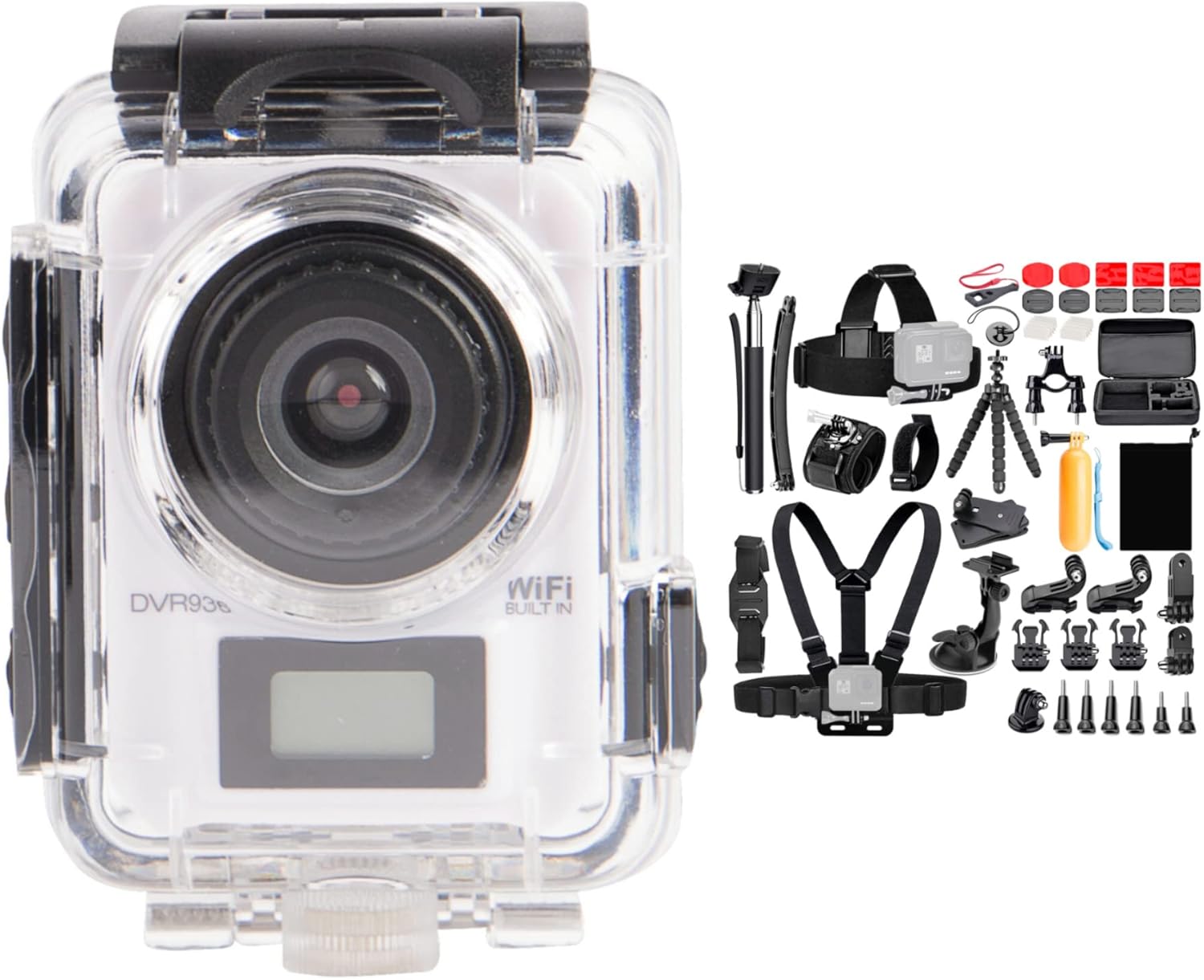 Vivitar DVR 936HD VR936HD Action Camera (White) Bundle