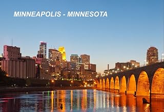 Minnesota USA United States Fridge Refrigerator Magnets (1 Piece, Style: Minneapolis #T2)