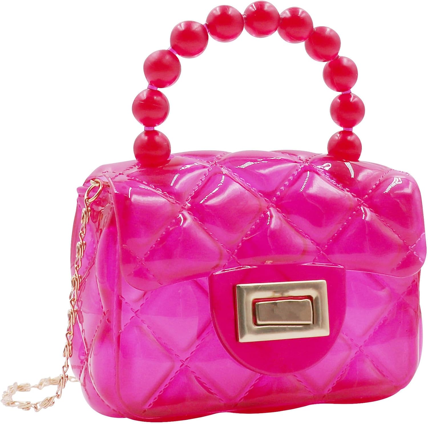 Little Girls Mini Jelly Purse Candy Color Transparent Small Crossbody Bag Cute Princess Handbags with Pearl Handle - Image 6