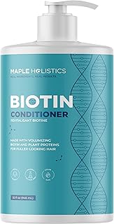 Biotin Conditioner for Thinning Hair - Volumizing Conditioner for Fine Thin & Weak Hair - Sulfate Paraben & Silicone Free with Nourishing Plant Proteins Argan Oil Green Tea & B Vitamins (32 Fl Oz)