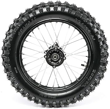 90/100-14 Rear Wheel Tire and Rim Inner Tube with 15mm Bearing Assembly For Dirt Pit Bike 125cc 140cc 150cc