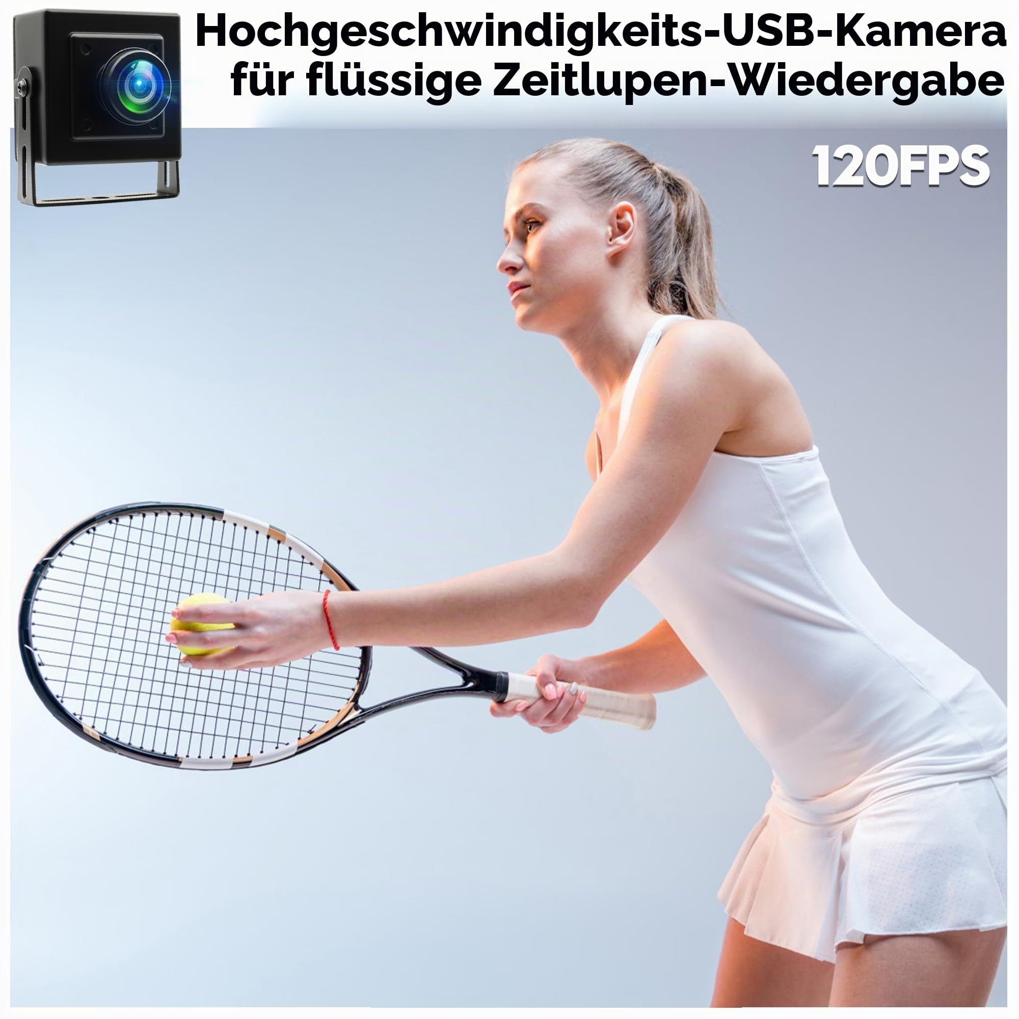 ELP 12MP 4K USB-Kamera,120 fps High-Speed-Webcam mit Sternenlichtfunktion für schwache Beleuchtung 185°-Fisheye-Weitwinkelobjektiv, Plug & Play für Lightburn Inspektion Mikroskop und 3D-Drucker