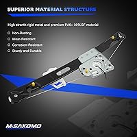 Vista 6 de Regulador de ventana trasera derecha sin motor compatible con BMW E90 E91 323i 325i 328i 330i 335i M3 del lado del pasajero 2006-2012, reemplaza