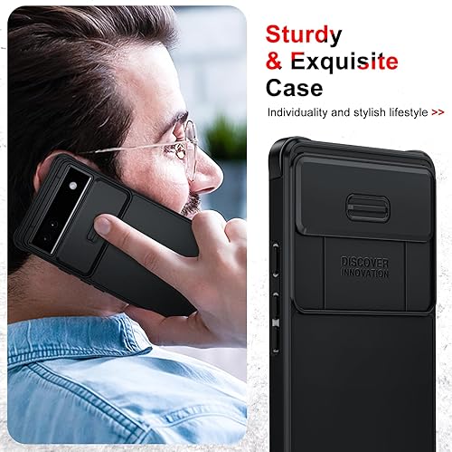 Miniatura 6 de LeYi Funda para Pixel 6A (2022) Funda para teléfono Google Pixel 6A con cubierta deslizante para cámara y 2 protectores de pantalla de vidrio