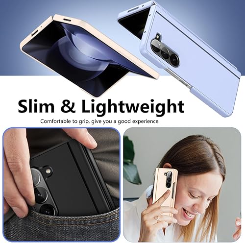 Miniatura 6 de Funda para Samsung Galaxy Z Fold 5 soporte magnético oculto, Z Fold 5 0.18 oz Kickstand Funda para teléfono delgada y dura PC parachoques a prueba