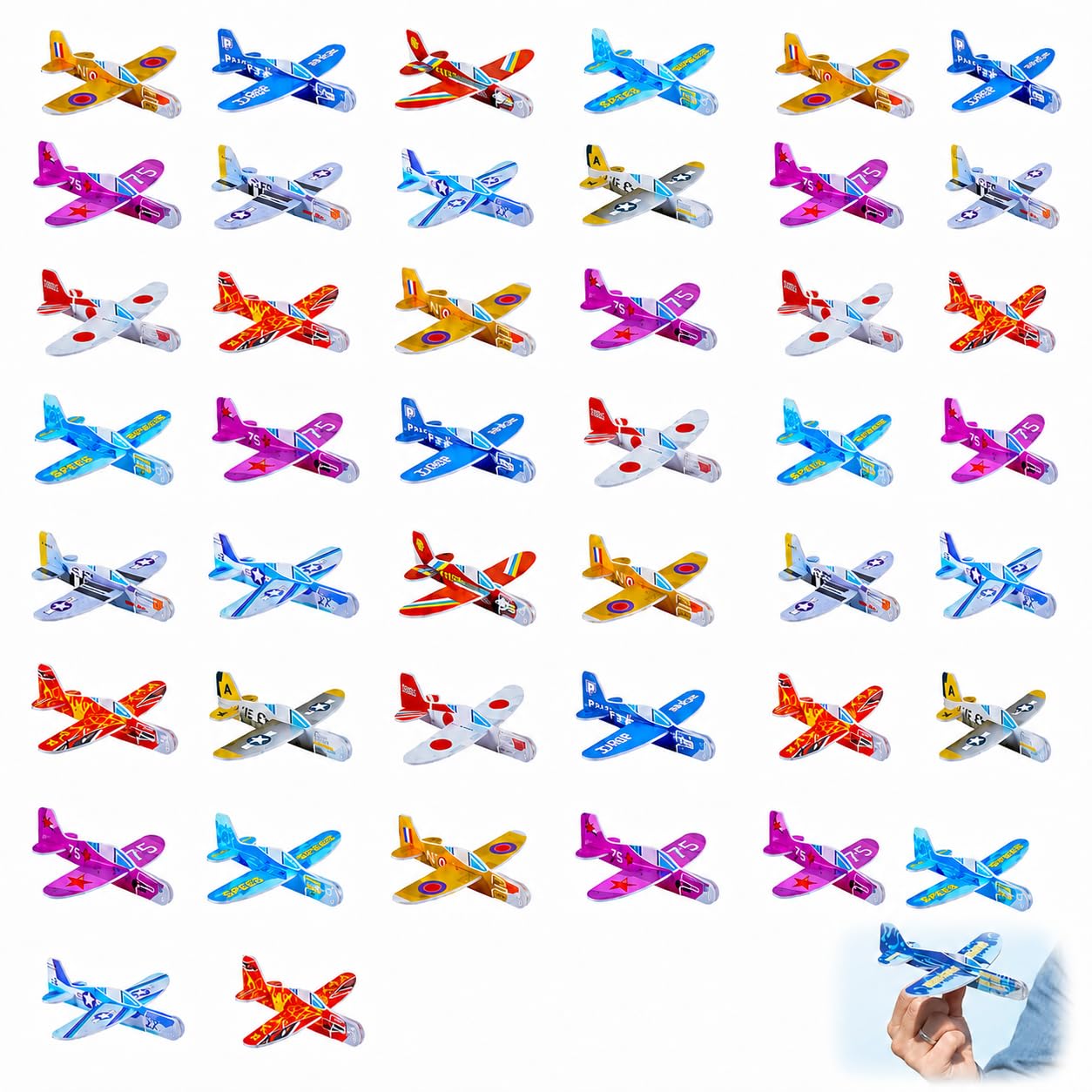 BeoTnp 44 Pcs Aeroplane Toys, Airplane Toys, Planes